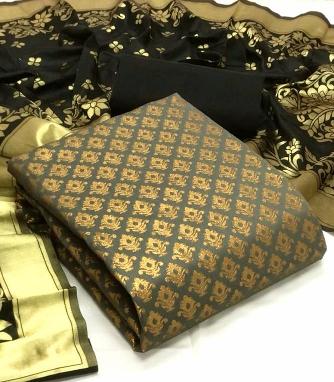 Banarasi Silk 51 Festive Wear Designer Silk Fancy Dress Material Collection